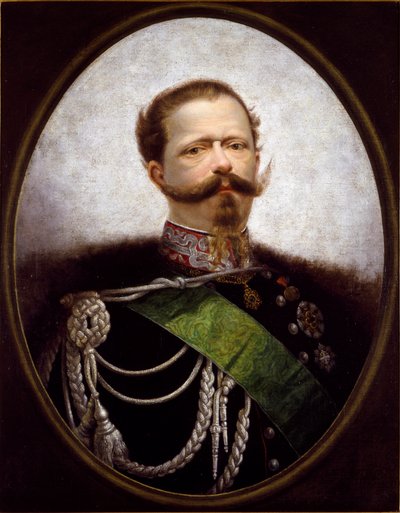 Retrato do Rei da Itália Vittorio Emanuele II (Victor Emmanuel) (Victor-Emmanuel) (1820-1870) Pintura anónima. Coleção particular do século XIX - Retrato do rei da Itália, Victor Emanuel II (Vittorio Emanuel II) (1820-1870). Pintura anónima de Italian School