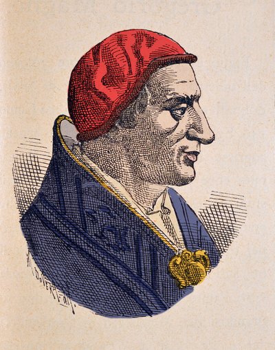 Retrato do Papa Benoit Ier (Bento XVI, Benedetto ou Benedictus) (575-579) de Italian School