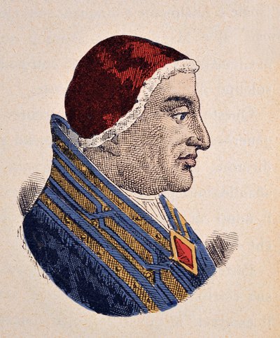Retrato do Papa Benoit XII (benedetto, Bento XVI ou Benedito) (1334-1342) de Italian School