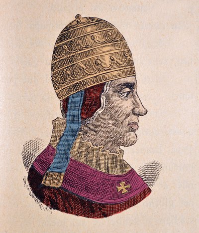 Retrato do Papa Bonifácio IX (Bonifacius ou Bonifacio) (1389-1404) de Italian School