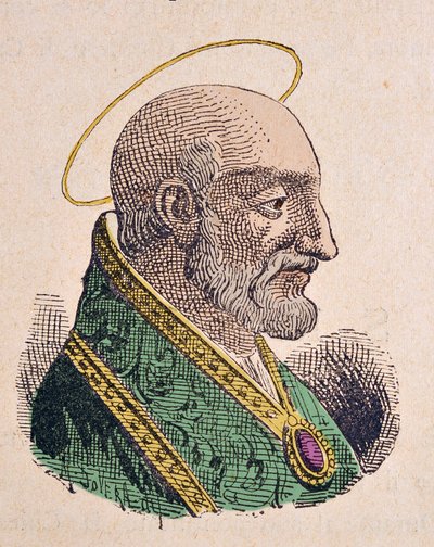 Retrato do Papa Caio (Caio ou Gaius) (293-296) de Italian School