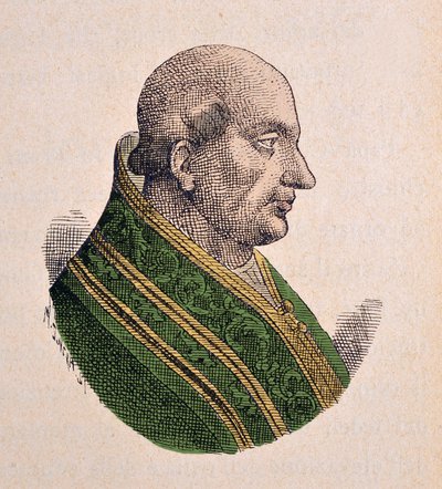 Retrato do Papa Clemente III (Clemente ou Clemens) (1187-1191) de Italian School