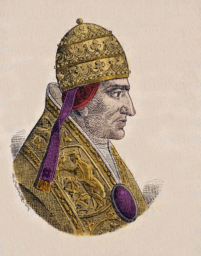 Retrato do Papa Clemente II (Clemente ou Clemens) (1046-1047) de Italian School