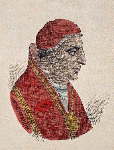 Retrato do Papa Etienne III (Stephen, stefano ou Stephanus) (768-772) de Italian School