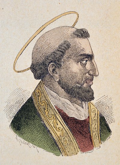 Retrato do Papa Evariste (Evaristus ou Evaristo I) Ier (97-107) de Italian School