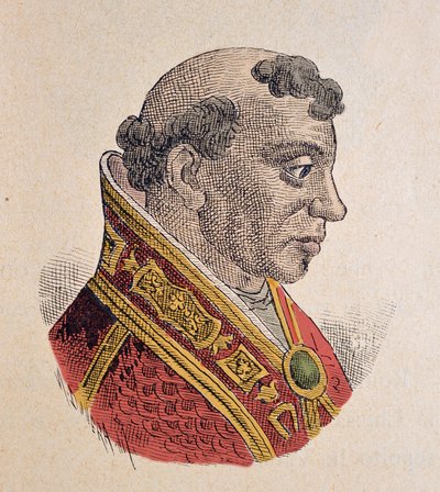Retrato do Papa Formose (Formoso, Formosus) (891-896) de Italian School