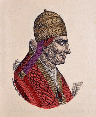 Retrato do Papa Gregoire VI (Gregório, Gregório ou Gregório) (1045-1046) de Italian School