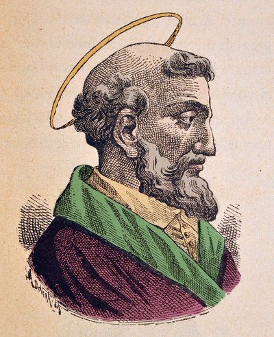Retrato do Papa Hygin (Igino ou Hyginus) (136/138-142) de Italian School