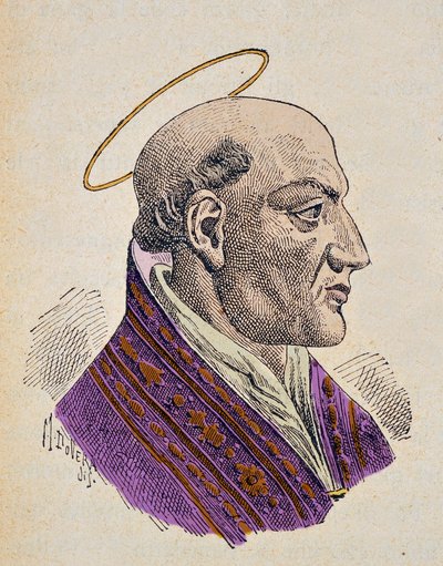 Retrato do Papa Jean Ier (Giovanni I, John, Ioannes) (523-526) de Italian School