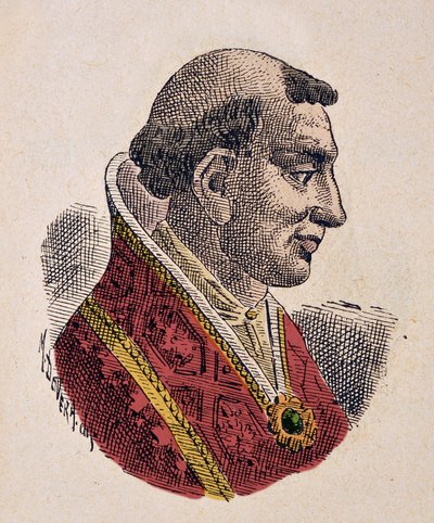Retrato do Papa Leão VI (Leão ou Leão) (928-929) de Italian School