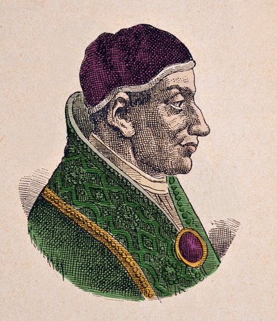 Retrato do Papa Pascal Ier de Italian School