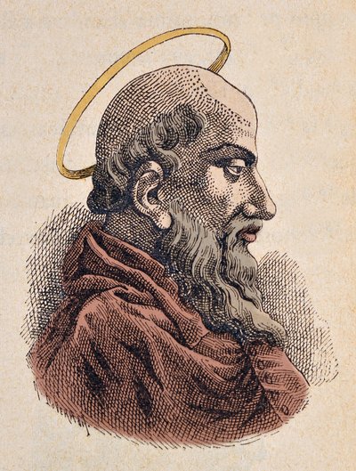 Retrato do Papa Sixte Ier (Xyste ou sisto I) (115-125) de Italian School
