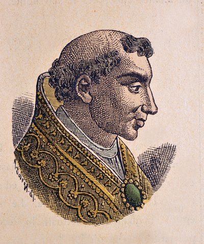 Retrato do Papa Teodoro II (Teodoro ou Teodoro) (897) de Italian School
