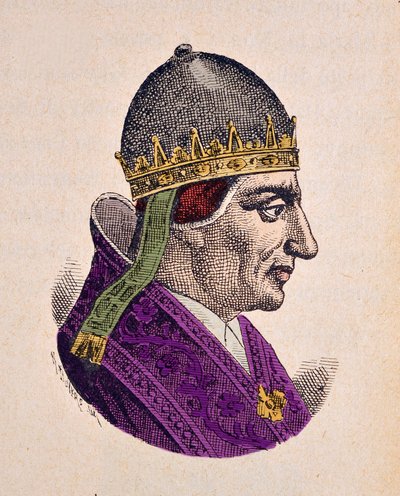 Retrato do Papa Urbain V (Urbano ou Urbanus ou Urbano) (1362-1370) de Italian School
