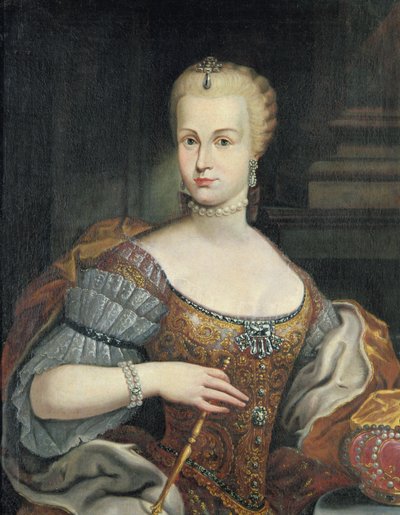 Retrato da esposa de Pietro Leopoldo di Lorena, C. 1750 de Italian School