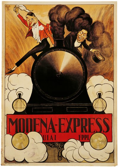 Cartaz publicitário do Modena Express de Italian School