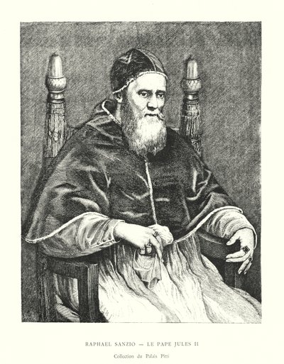 Raphael Sanzio, Papa Júlio II, Colecção Pitti Palace (gravura) de Italian School