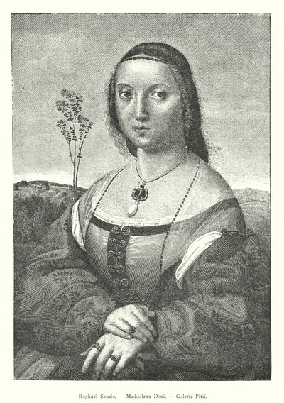 Raphael Sanzio, Maddalena Doni, Galerie Pitti (gravura) de Italian School