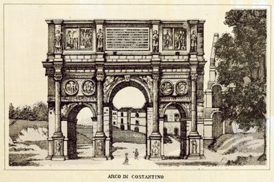 Roma: Arco de Constantino (litho) de Italian School