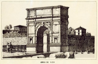 Roma: Arco de Tito (litho) de Italian School