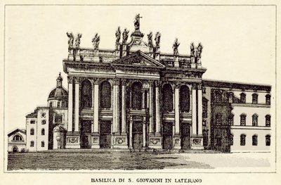 Roma: Basílica de São João em Lateranense (Litho) de Italian School