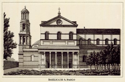 Roma: Basílica de São Paulo (Litho) de Italian School