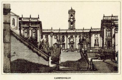 Roma: Campidoglio (litho) de Italian School