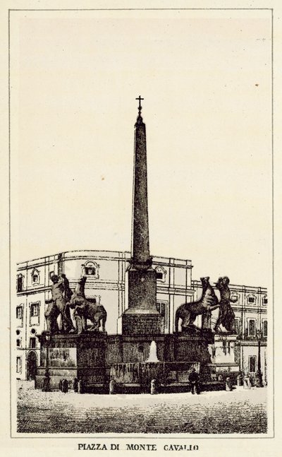 Roma: Piazza Di Monte Cavallo (litho) de Italian School