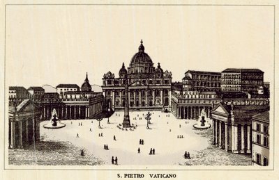 Roma: Vaticano de São Pedro (Litho) de Italian School