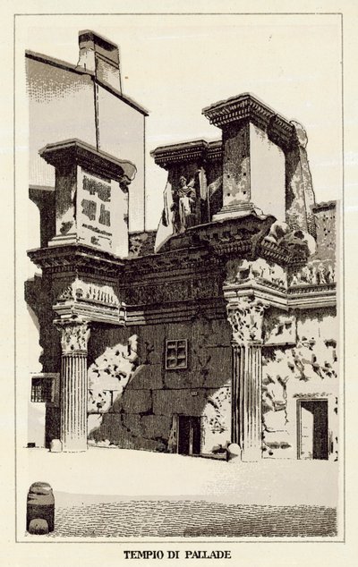 Roma: Templo de Pallas (litho) de Italian School