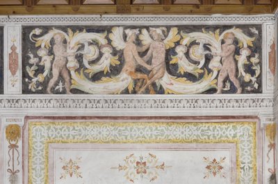 Sala do Amorini, detalhe (fresco) de Italian School