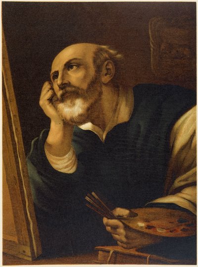 São Lucas que pinta em "Aurea Bibbia classica: storia della rivelazione divina nell
