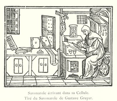 Savonarola escrita em sua cela, de Gustave Gruyer