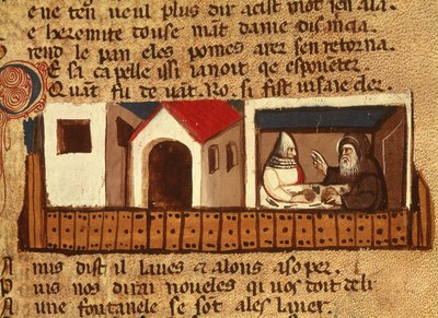 Buscando asilo em um convento, do Codex Entree dEspagne de Italian School