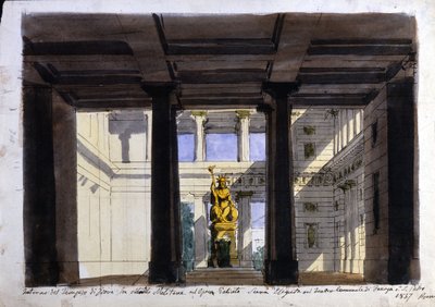 Cenografia para "Poliuto", Teatro Comunale, Faenza, 1857 de Italian School