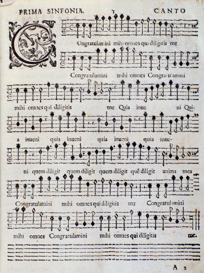 Músicas para o Concerto 5 em Canzoni alla francese de Adriano Banchieri de Italian School