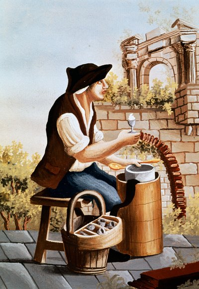 Sherbet seller, impresso, Itália de Italian School