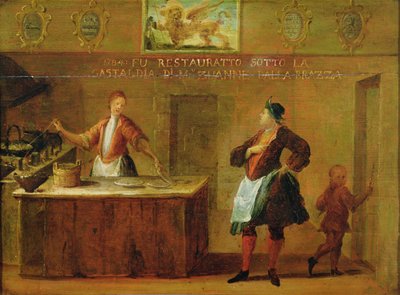 Sinal da Guilda dos Fabricantes de Massas Venezianas (painel) de Italian School