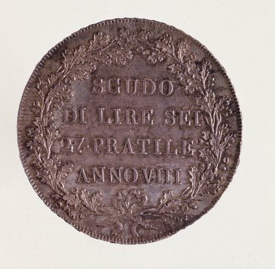 Um ecu de prata de Milão. 16/06/1800. Diam. 3,9 cm Nápoles, museo archeologico de Italian School