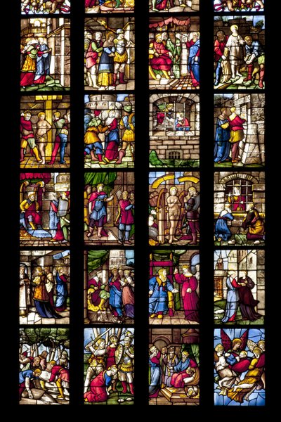 Histórias de Santa Catarina de Alexandria (vitral) (detalhe de 3619177) de Italian School