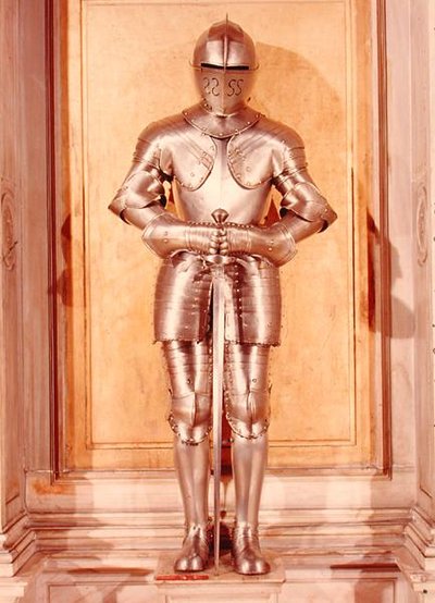 Terno de armadura pertencente a Henri IV (1553-1610) c.1600 (ferro) de Italian School