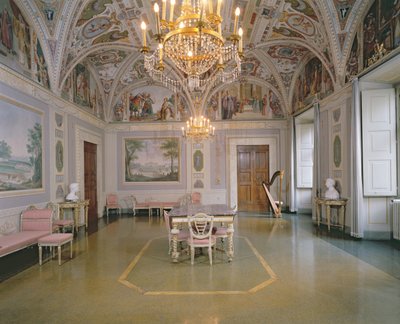 A Sala da Audiência, afrescos pintados por Matteo Rosselli (1578-1650) em 1623 de Italian School
