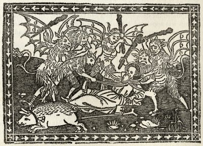 O Bastinading de Santo Antônio, de &39;Um Catálogo de uma coleção de gravuras, gravuras e xilogravuras&39;, por Richard Fisher, publicado em 1879 de Italian School