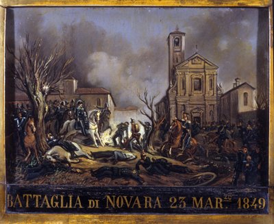 A Batalha de Novara (Novara), 23 de março de Italian School