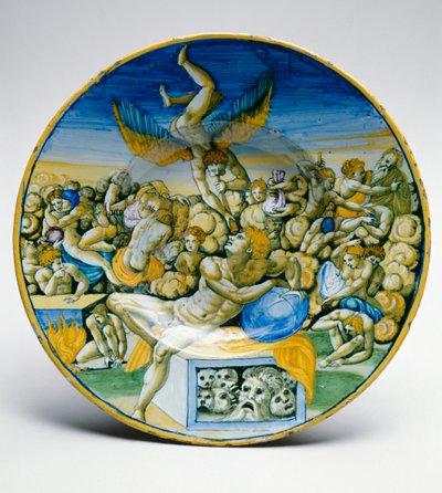 O Sonho de Daniel, 1545 (cerâmica) de Italian School