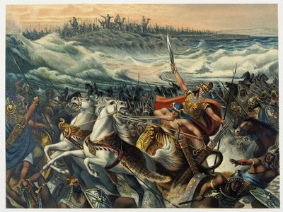 Os egípcios afogando-se no Mar Vermelho - em "Aurea Bibbia classica: storia della rivelazione divina nell