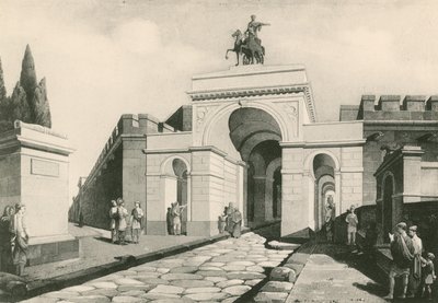 O Portão Erculano como era (gravura) de Italian School