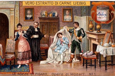 A exposição de Cherubino, cena de "O casamento de Figaro" por Wolfgang Amadeus Mozart de Italian School