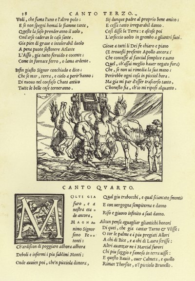 A queda de Phaeton de Italian School