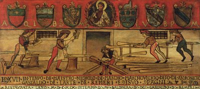 Os fabricantes de remo (painel) de Italian School